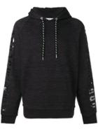 Dirk Bikkembergs Sleeve Print Hoodie - Black