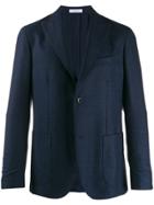 Boglioli Check Print Suit Jacket - Blue