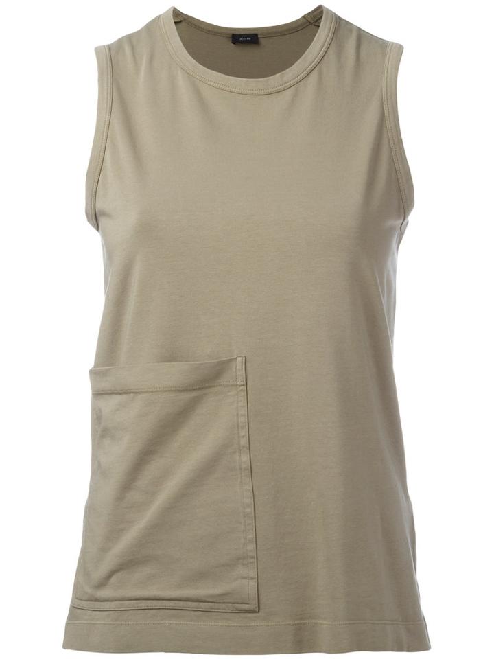 Joseph - Pocket Detail Tank Top - Women - Cotton/spandex/elastane - Xs, Green, Cotton/spandex/elastane