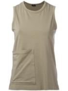 Joseph - Pocket Detail Tank Top - Women - Cotton/spandex/elastane - Xs, Green, Cotton/spandex/elastane