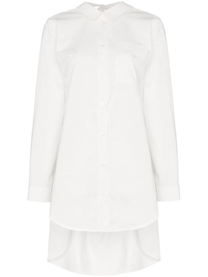 Matériel Folded Back Button Down Cotton Shirt - White