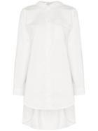 Matériel Folded Back Button Down Cotton Shirt - White