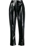 Liu Jo Varnished Effect High-waisted Trousers - Black