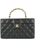 Chanel Pre-owned Quilted Cosmetic Handbag - Black