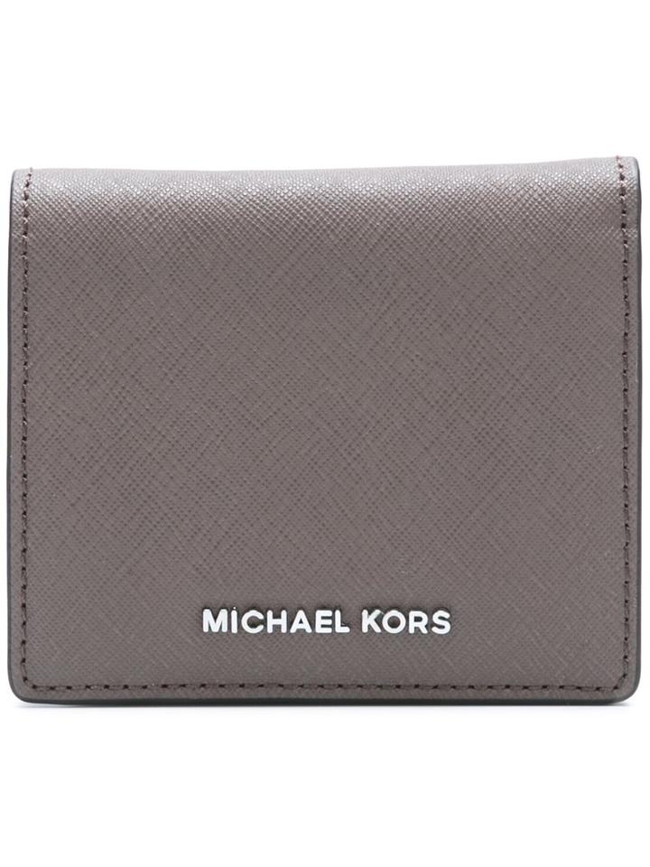 Michael Michael Kors Snap Wallet, Women's, Grey, Leather