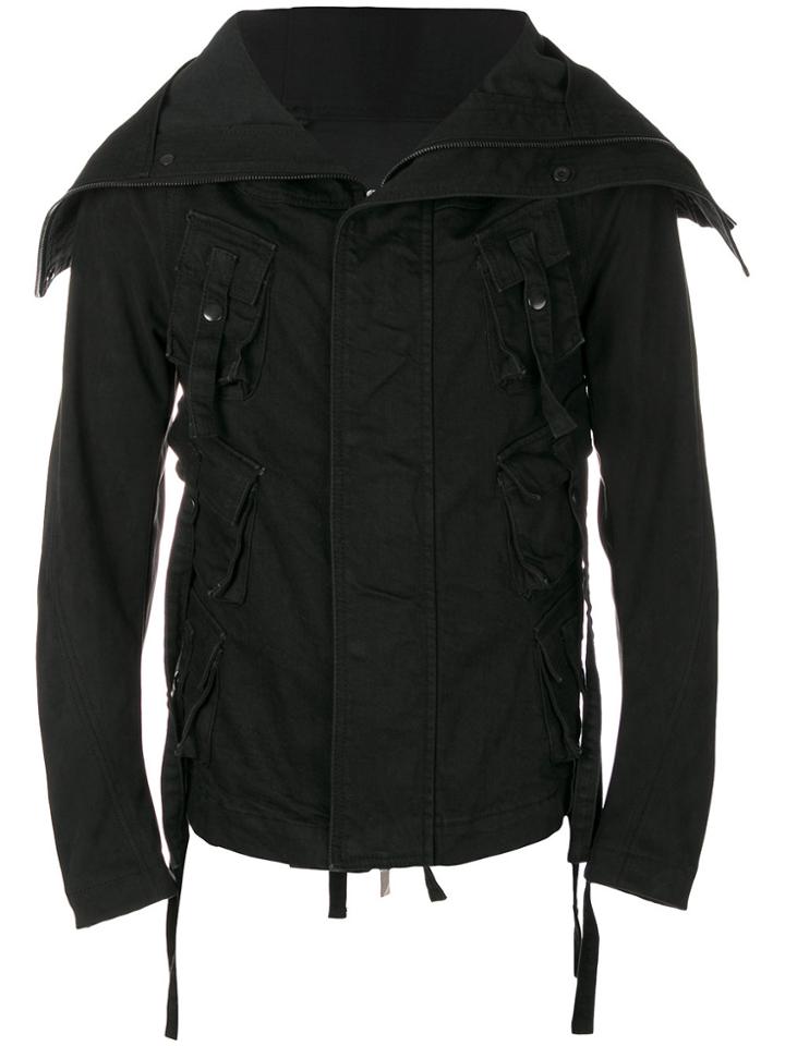 D.gnak Fitted Cargo Jacket - Black