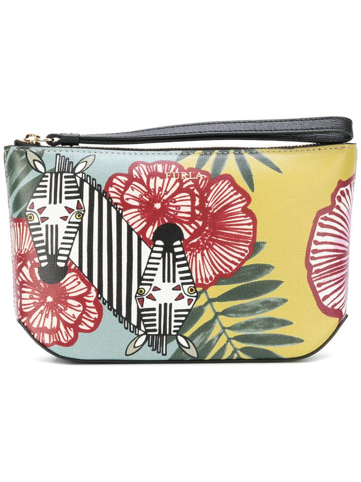 Furla - Zebra Print Clutch - Women - Leather - One Size, Leather