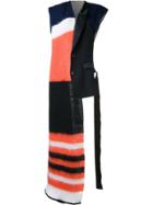 Undercover Oversized Striped Scarf - Black
