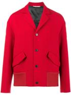 Valentino Notched Collar Bomber Jacket - Red