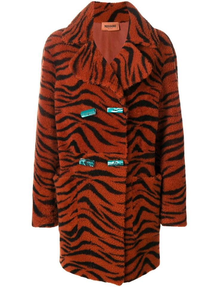 Missoni Tiger Print Coat - Red