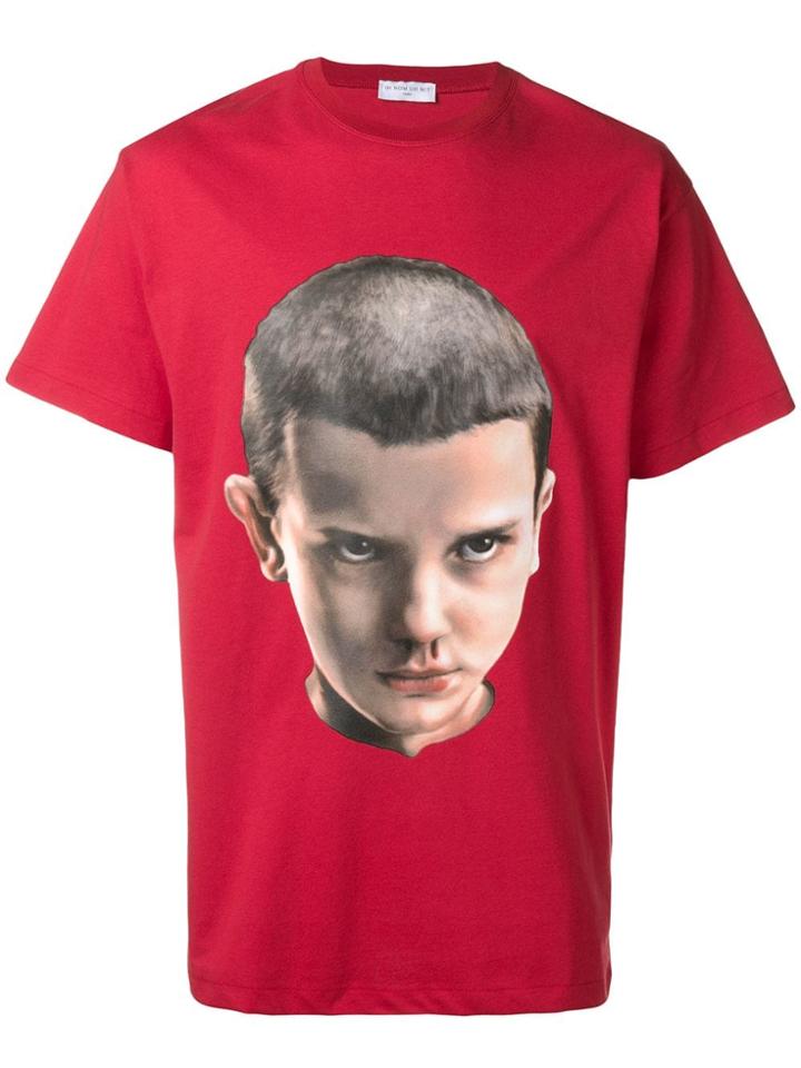 Ih Nom Uh Nit Stranger Things Print T-shirt - Red