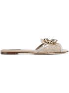 Dolce & Gabbana Bianca Flat Sandals - Neutrals