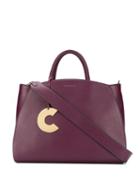 Coccinelle Leather Tote Bag - Purple