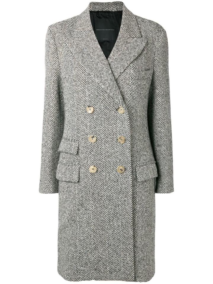 Ermanno Scervino Tweed Coat - Black