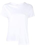 Loewe Asymmetric Hemline Embroidered Logo T-shirt - White