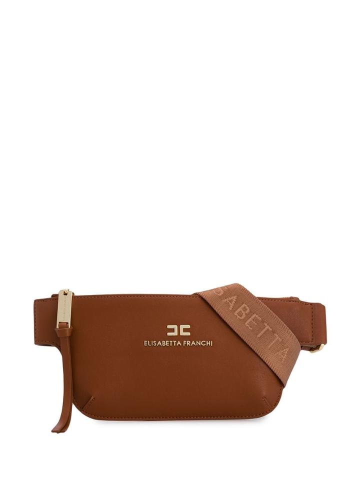 Elisabetta Franchi Logo Plaque Belt Bag - Brown