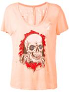 Unravel Project - Printed T-shirt - Women - Cotton - Xs, Women's, Yellow/orange, Cotton