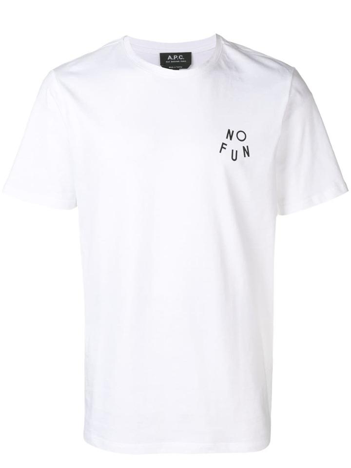 A.p.c. No Fun T-shirt - White