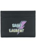 Saint Laurent Eclair Logo Cardholder - Black