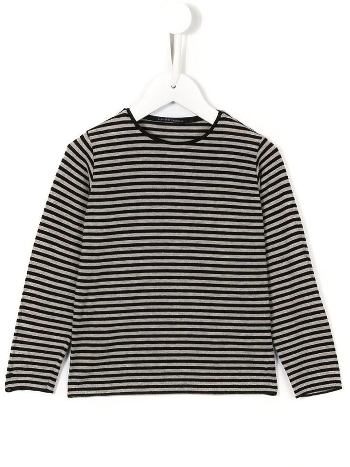 Album Di Famiglia Striped Fine Knit Jumper, Toddler Boy's, Size: 2 Yrs, Grey