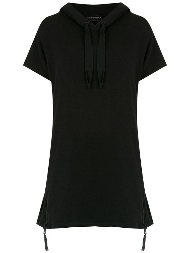 Andrea Bogosian Hooded Printed Dress - Black