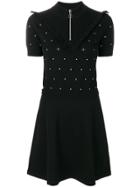 Red Valentino Studded Frill Trim Sweater Dress - Black