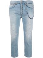 Dondup Cropped Jeans, Women's, Size: 25, Blue, Cotton