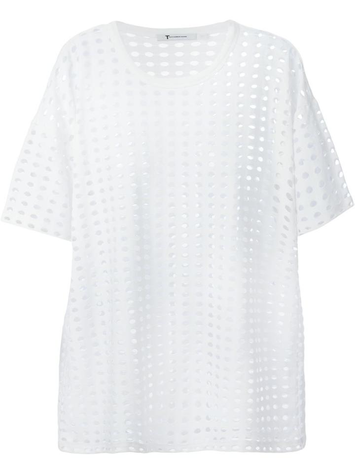 T By Alexander Wang Perforated T-shirt