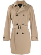 Emporio Armani Belted Trench Coat - Neutrals