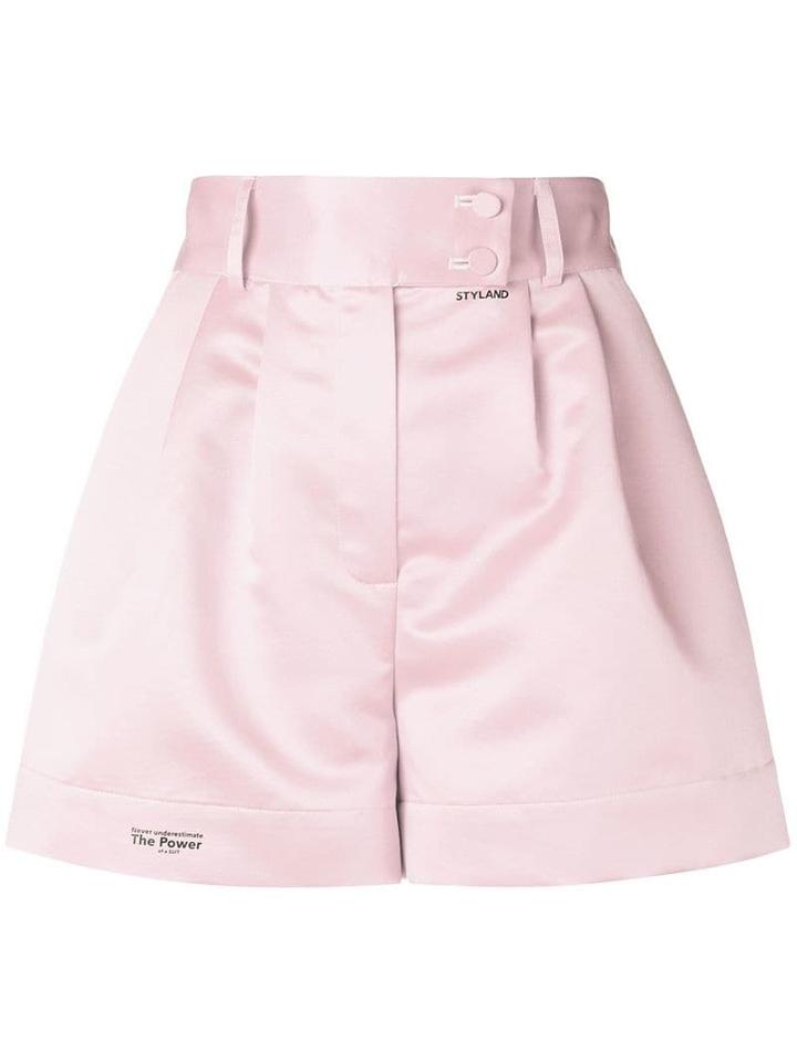 Styland Wide-leg Shorts - Pink