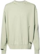 Jieda Super Damage Sweatshirt, Men's, Size: 1, Green, Cotton
