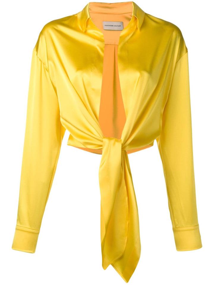 Alexandre Vauthier Tied Front Shirt - Yellow