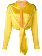 Alexandre Vauthier Tied Front Shirt - Yellow
