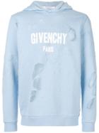 Givenchy Distressed Hoodie - Blue