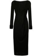 Rick Owens Lilies Twisted Fitted Dress - Black