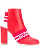 Gcds Colourblock Logo Ankle Boots - Red