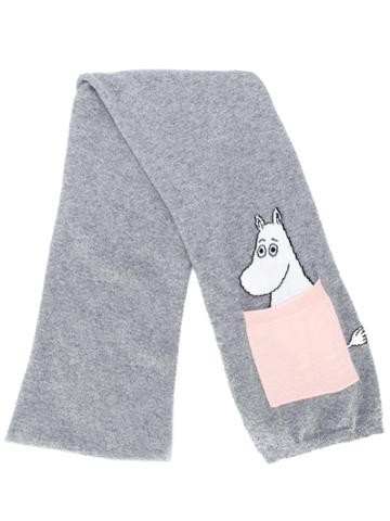 Chinti & Parker Moomin Peekaboo Pocket Scarf - Grey