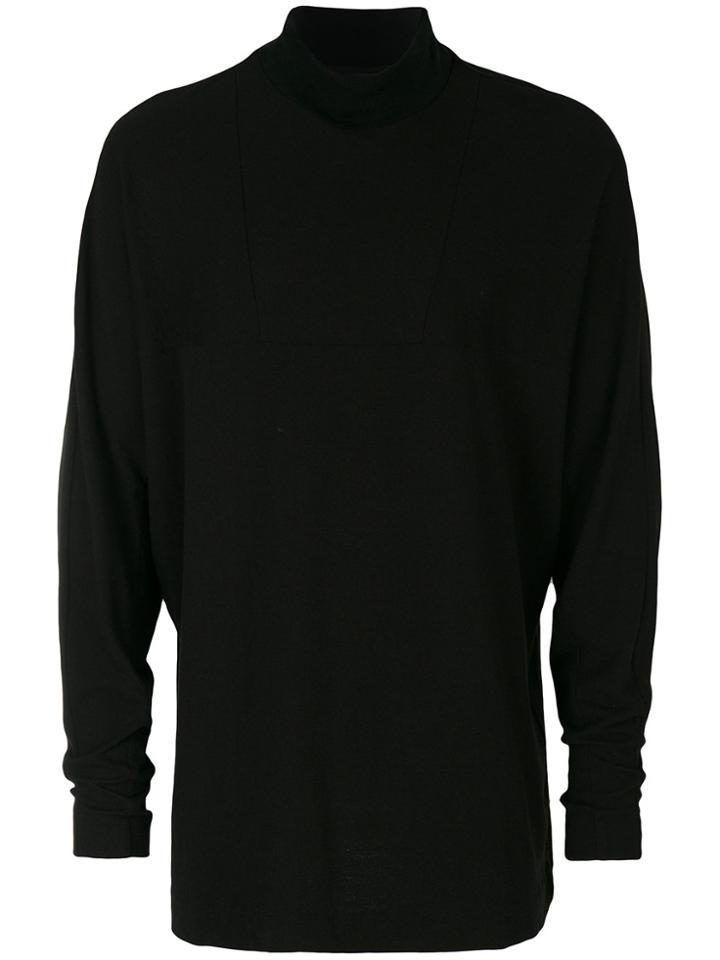 Julius Oversized Turtleneck Sweatshirt - Black