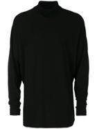Julius Oversized Turtleneck Sweatshirt - Black
