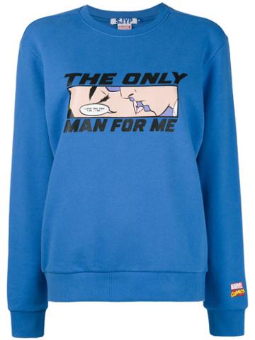 Steve J & Yoni P - The Only Man Sweatshirt - Women - Cotton - M, Blue, Cotton