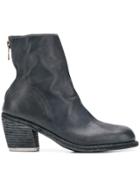 Guidi Rear Zip Ankle Boots - Blue