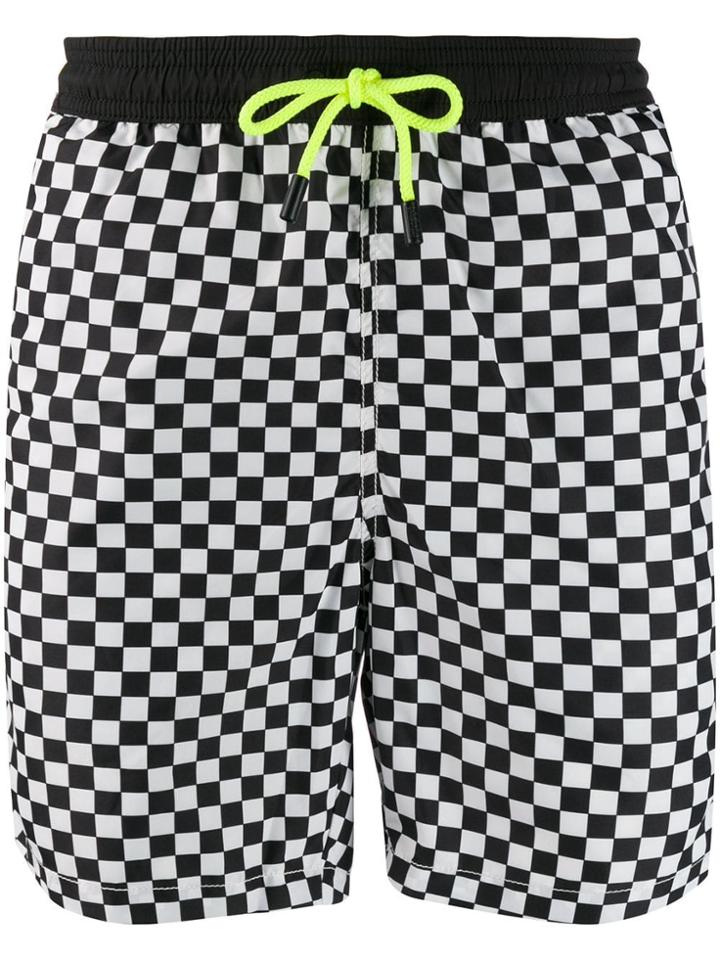 Mc2 Saint Barth Checkered Swim Shorts - Black