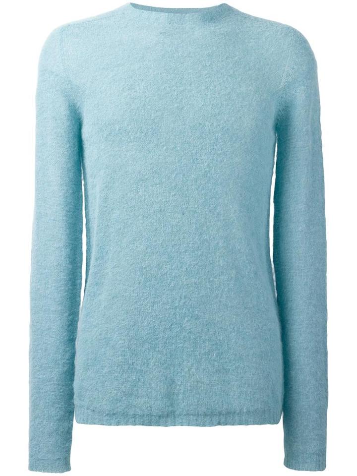 Laneus Crew Neck Jumper, Men's, Size: 54, Blue, Alpaca/wool/polyamide