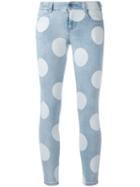Stella Mccartney - Polka Dot Skinny Jeans - Women - Cotton/spandex/elastane - 24, Women's, Blue, Cotton/spandex/elastane