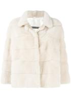 Simonetta Ravizza 'beirut' Jacket, Women's, Size: 44, White, Mink Fur/silk