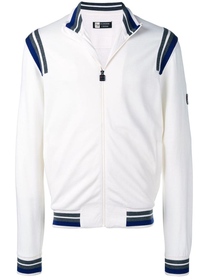 Z Zegna Contrast Zipped Sweatshirt - White