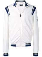 Z Zegna Contrast Zipped Sweatshirt - White