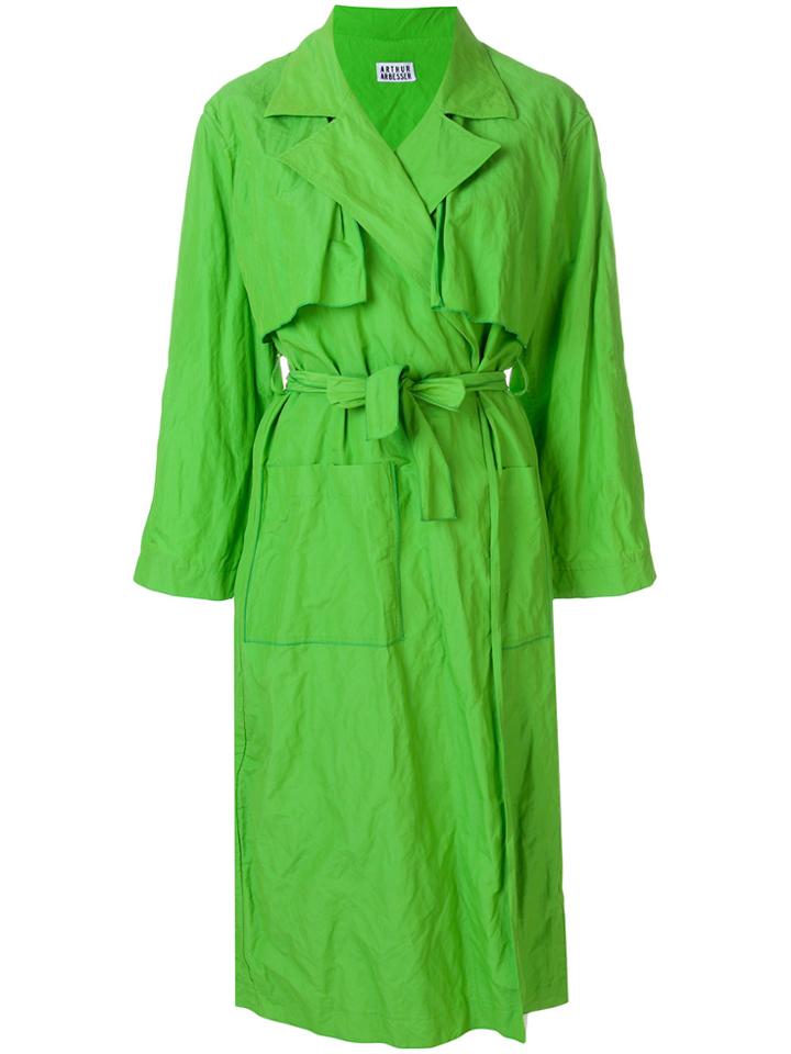 Arthur Arbesser Oversized Trench Coat - Green