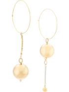 Mounser Long Hoop And Globe Earrings - Gold
