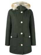 Woolrich 'artic' Parka, Women's, Size: Large, Green, Cotton/polyamide/coyote Fur